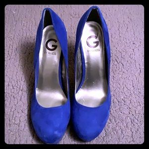 Sassy Blue Suede Pumps